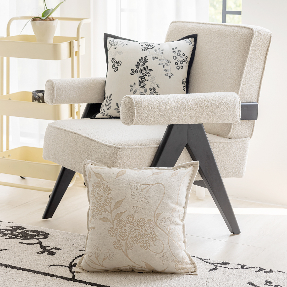 法式客厅沙发抱枕套ins风北欧样板间装饰靠枕床头靠床上要靠背