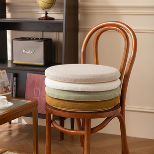 记忆棉圆形坐垫圈圈绒学生吧台卡座椅垫加厚简约防滑地上软座垫子