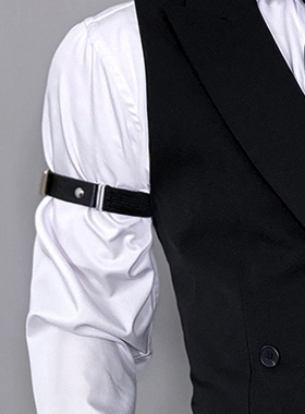 cosplay成男乙游臂环皮袖带袖箍护臂禁欲西装衬衫配饰松紧可调节