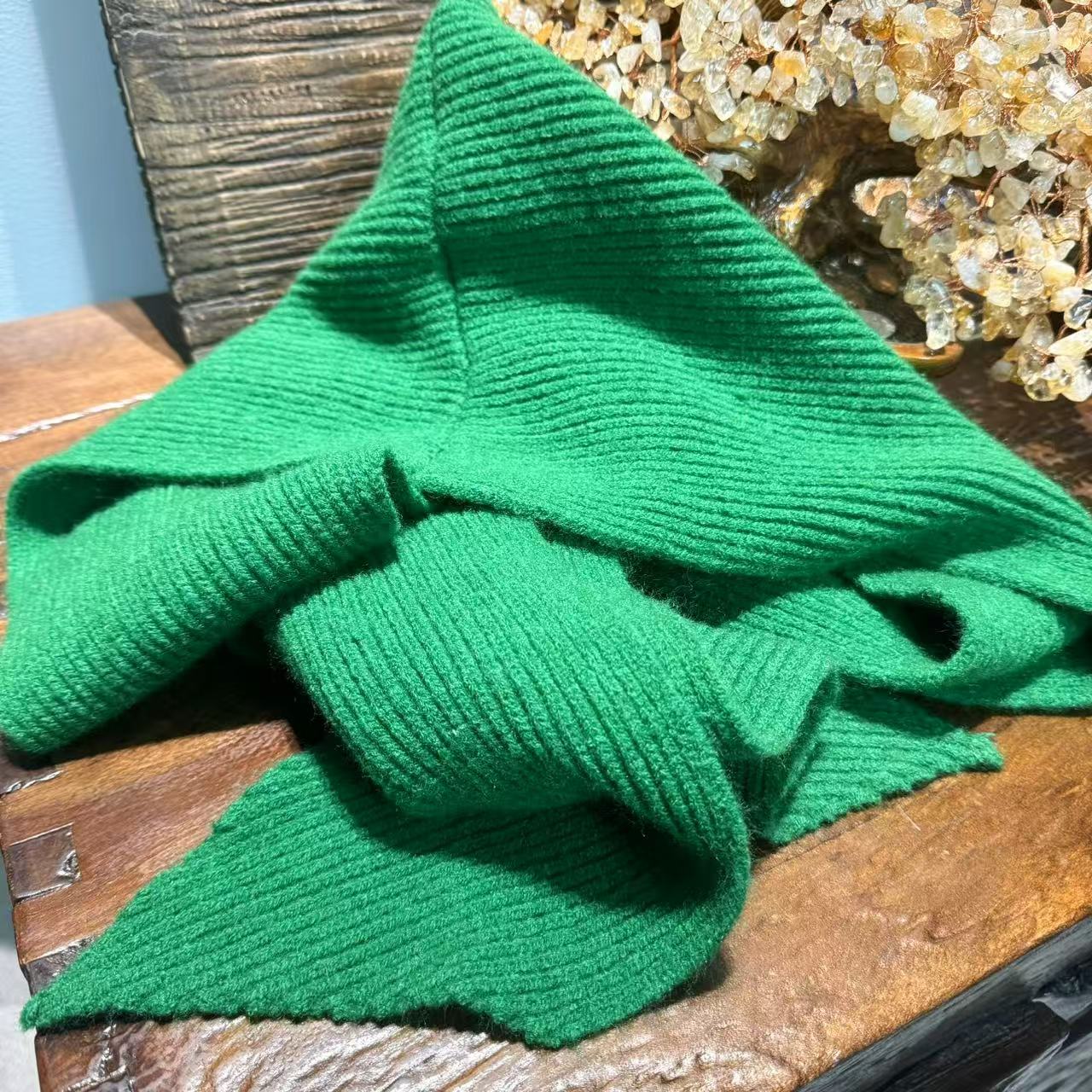 纯羊毛连帽围巾！