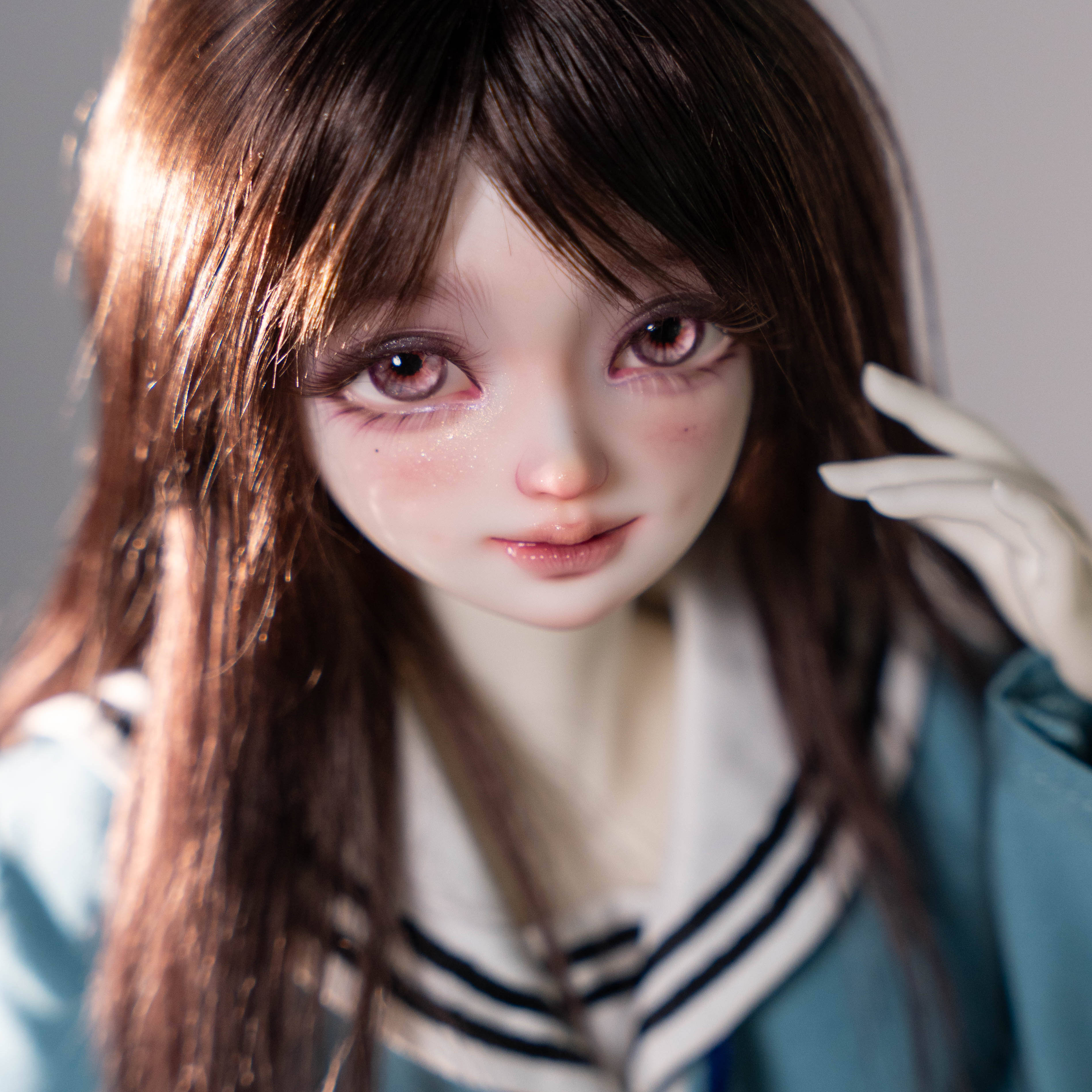 TrueCom柑夏单头四分素头BJD女4分1/4自制树脂小喵汪