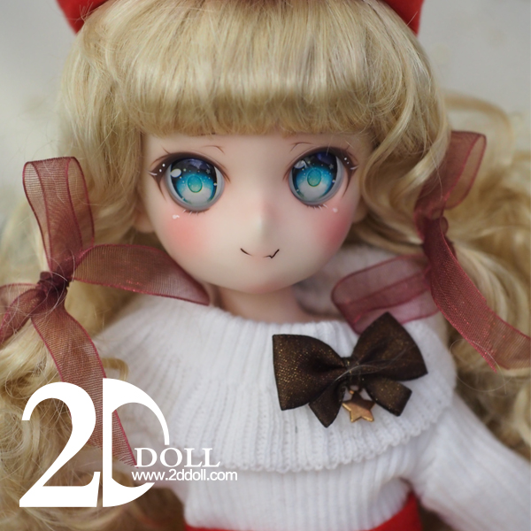 bjd-2D-1/6女小莓MINI草莓（sd娃娃同类正版）2ddoll人形卡通脸