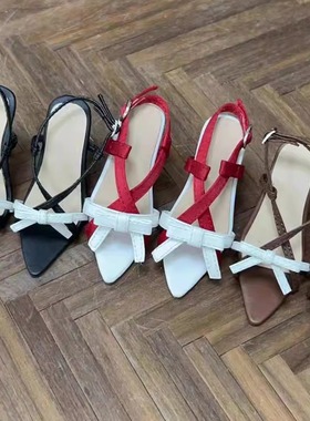 【咔咔星球】X BJD娃鞋3分SD/DD/SDGR/SD16  交叉蝴蝶结高跟凉鞋