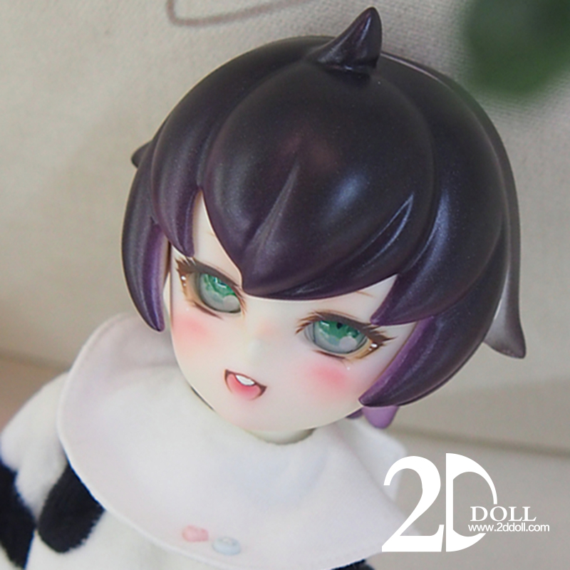 bjd-2d男1/6女黑豆 卡通脸（sd娃娃同类正版）球形关节人形