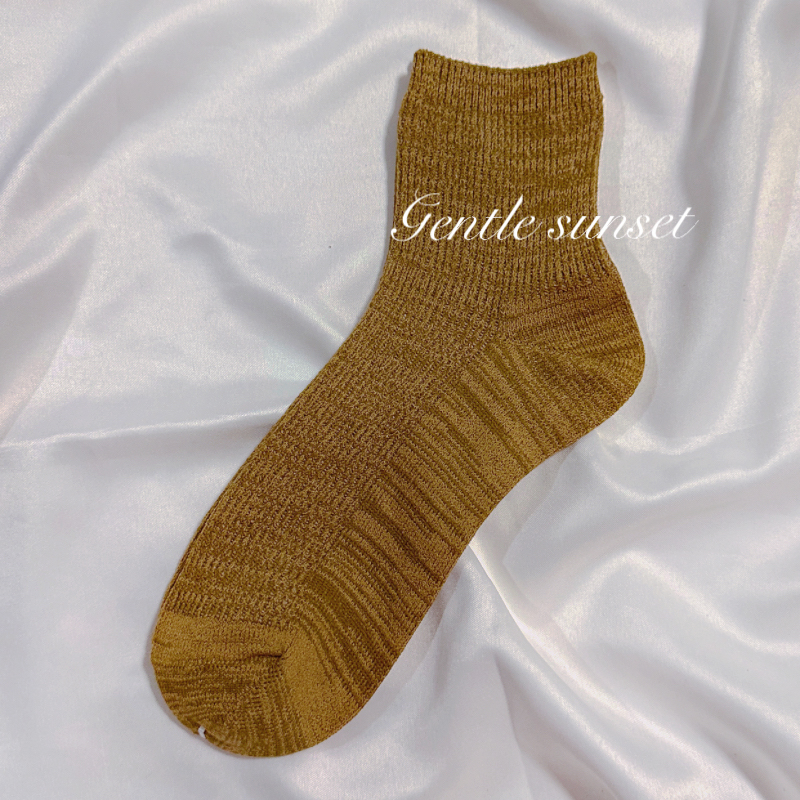 qiao好穿~日单tutu高品质复古袜子女纯棉中筒双针中厚舒适不勒脚