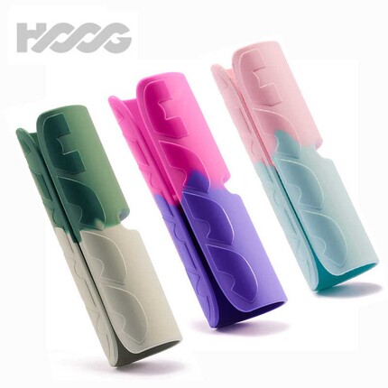 HOOG蝴格泳镜盒时尚轻巧便携软硅胶专业泳镜通用炫彩游泳镜保护盒