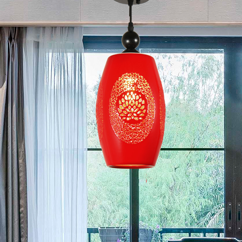 中国景德镇陶瓷中国红吊灯