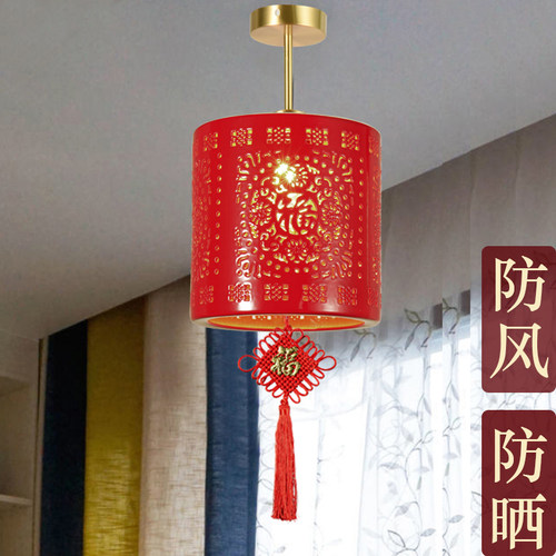 全铜景德镇陶瓷新中式灯笼