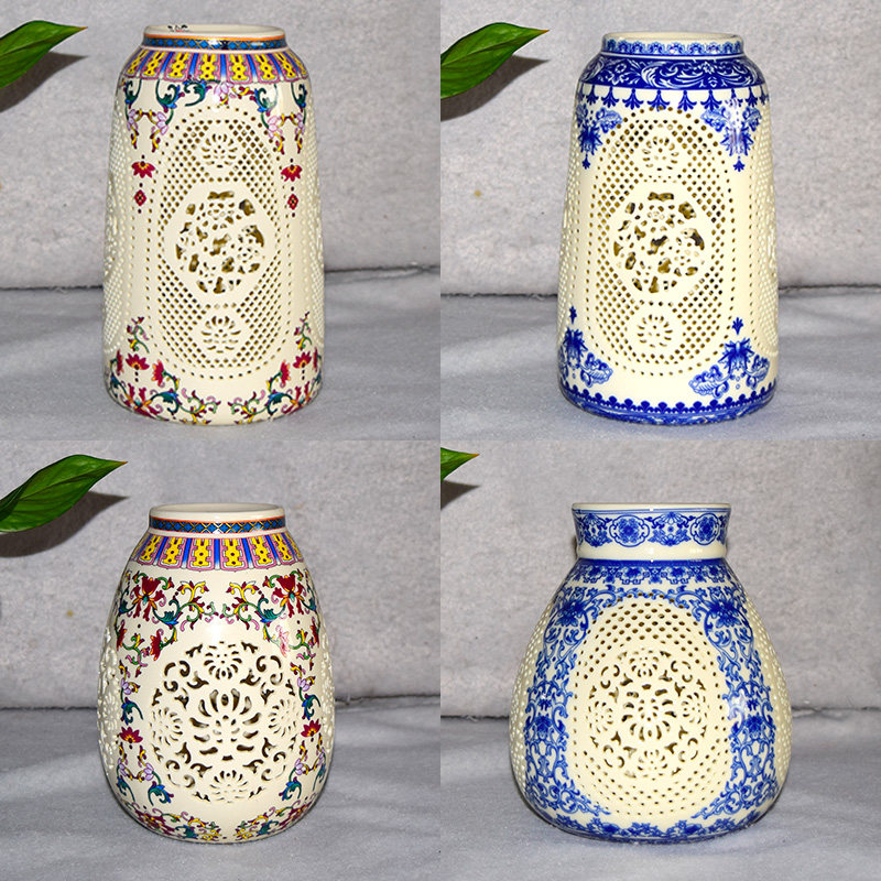 中式台灯吊灯过道吊灯单头多头景德镇镂空透光陶瓷灯罩diy配件,家装灯饰光源,灯具配件,淘宝优惠券,粉丝福利购,淘宝优惠卷