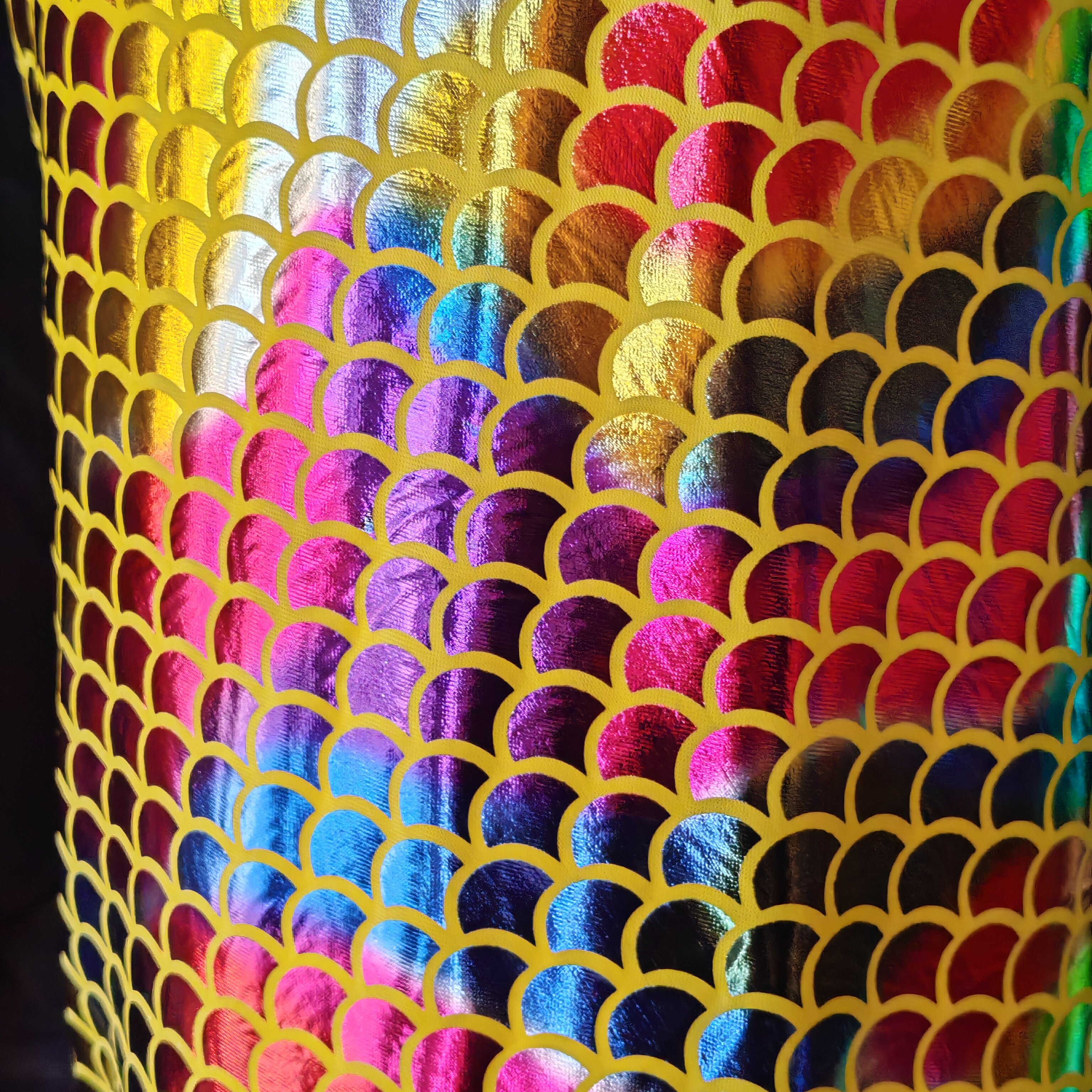 端午舞龙装饰鱼鳞布料手工diy鱼灯人鱼服装彩绸布料舞蹈服龙鳞布