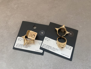 折扣清仓铆钉造型COS欧美INS夸张金属戒指RMB59.9 H&M专柜正品