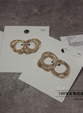 HM  H&M 专柜正品国内 金属 爱心 造型 立体戒指 镂空 软妹