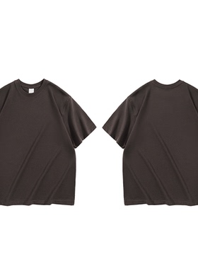 【自制】2025夏季纯色短袖T恤重磅280g全棉短袖大码胖哥哥百搭潮