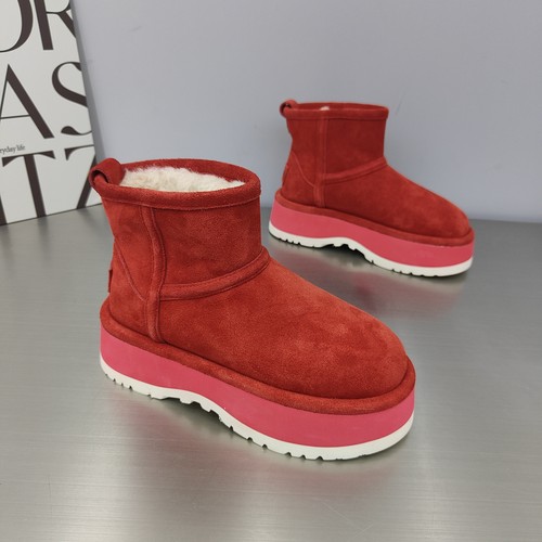 真皮厚底增高雪地靴女2025冬季新款圆头套筒大棉保暖潮款短筒靴女