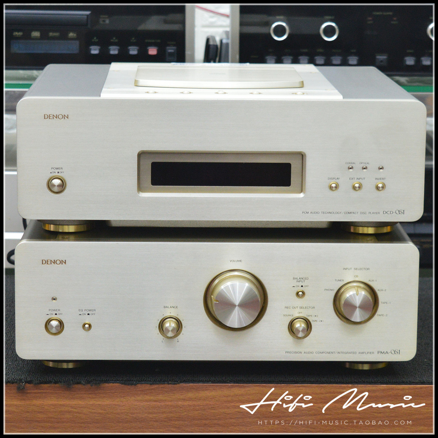 二手原装日本进口DENON/天龙 DCD-QS1+PMA-S1 HIFI发烧CD功放一套