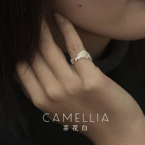 精致的一枚纯银白鹤尾戒