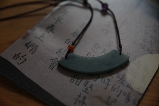 【天素坊】仿高古玉簧项链