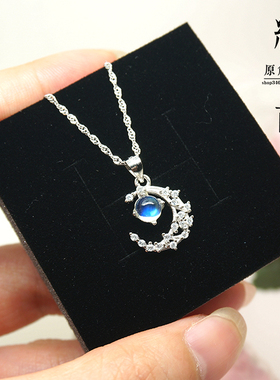 925银镀白金恋人唯美风礼物吊坠