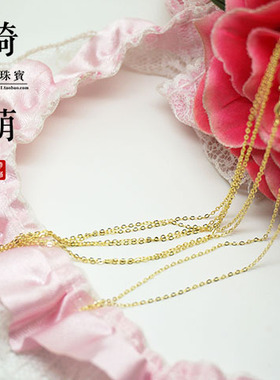 925纯银镀金项链颈链延长链