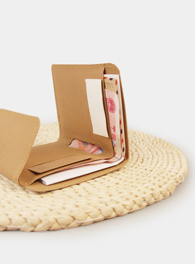 买一送一原创个性水洗牛皮纸短款钱包02简约时尚男女款