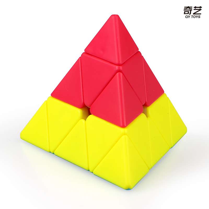 奇艺火山魔方三色金字塔三角形火焰山异形幼儿园入门正品益智玩具