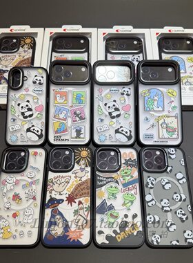 Comma适用于iPhone17promax文创拼贴手机壳16promax磁吸磨砂防摔壳16创意壳17 air