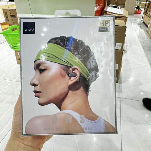 wiwu蓝牙耳机高音质O300不入耳轻巧长久电量降噪 OWS耳机2024新款