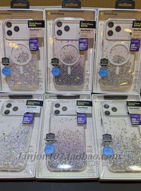 Switcheasy适用于苹果17promax磁吸星空防摔壳17pro冰雪夜幕透明保护壳