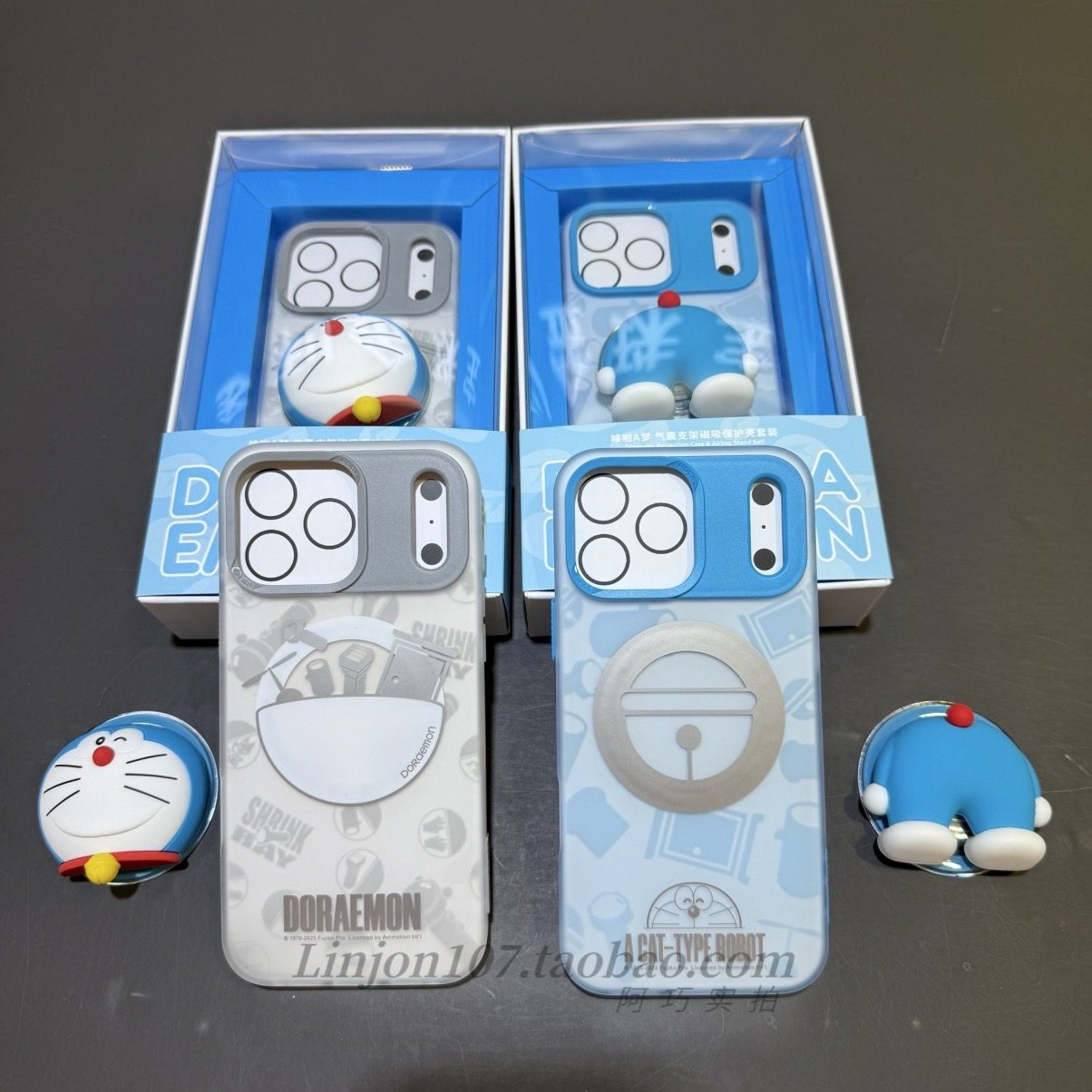 【哆啦A梦正版】ROCK适用苹果17Pro手机壳iPhone17ProMax磁吸保护套16promax防摔壳气囊支架壳