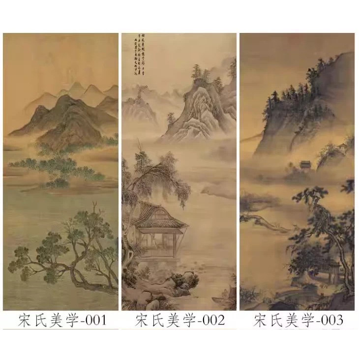 宋氏美学复古国风定制壁画图片