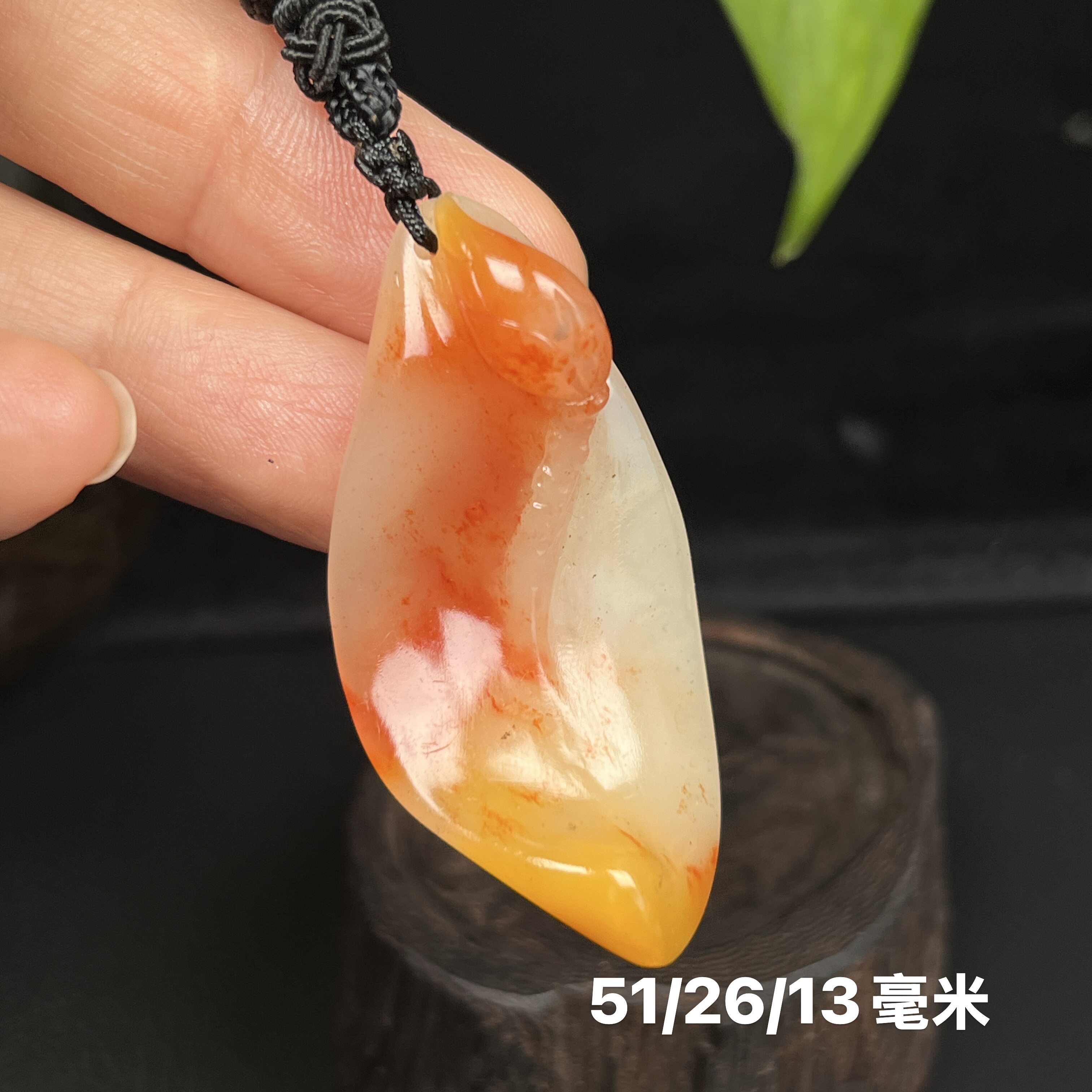 寿山石结晶芙蓉挂件 手把件 荷