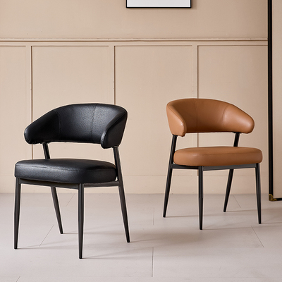 意式极简餐椅高级感家用弹簧椅