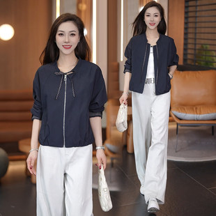 时尚短款外套女2026春秋新款韩版宽松休闲显瘦百搭夹克衫上衣潮