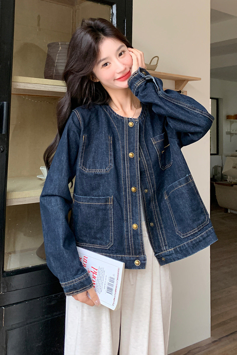【现货】25年春装小香风牛仔外套2B175-8327-P145控218,女装短外套,浙宝229