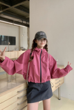 【大货已出】树莓粉短冲锋衣外套夹克2B175-8283-P145控198，女装短外套，浙宝229