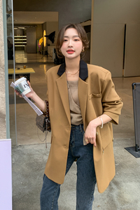 大货已出 数据好拼色显瘦西装外套女229-8169-P125控178图片