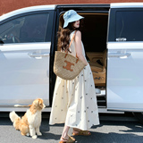 【】奶白色连衣裙偏杏色2B175-8498-P140控228，女装连衣裙，浙宝229