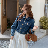 【大货】25年短款牛仔外套有质感2B175-8443-P155控238，女装短外套，浙宝229