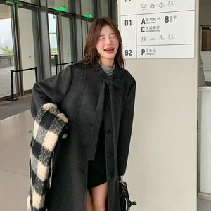 【大货出】赫本风蝴蝶结双面呢大衣2B175-8312-P275控398图片