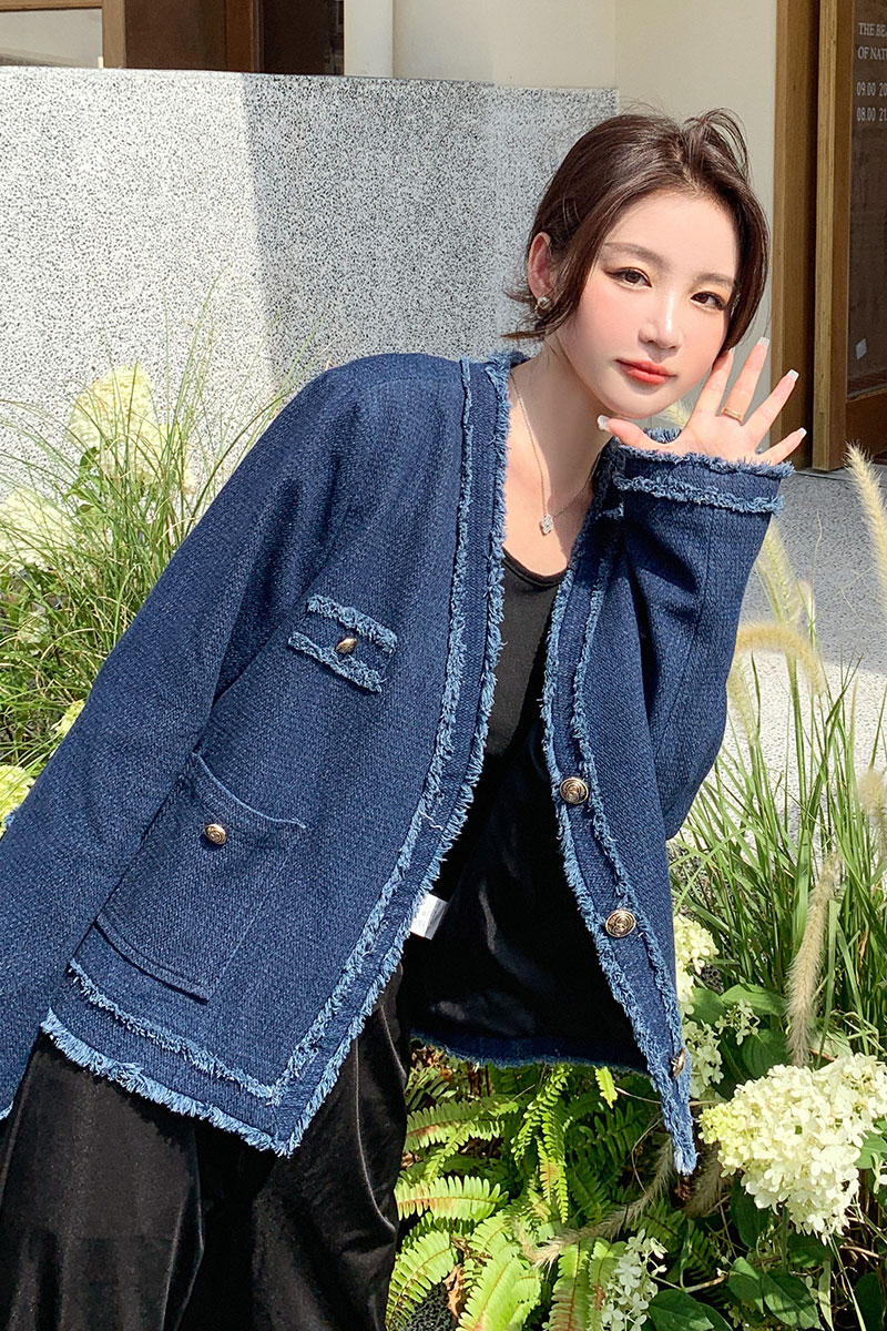 小香风牛仔外套女春秋2025年新款春装今年流行韩版宽松时尚上衣冬,女装短外套,浙宝229