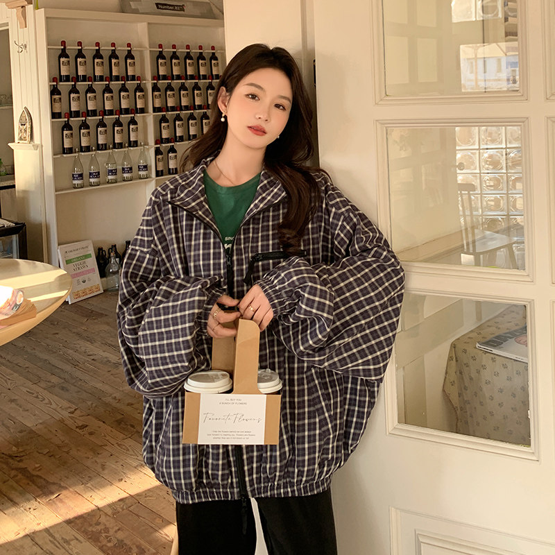 23年春装格子夹克外套oversize229-8208-P135控188,女装短外套,浙宝229