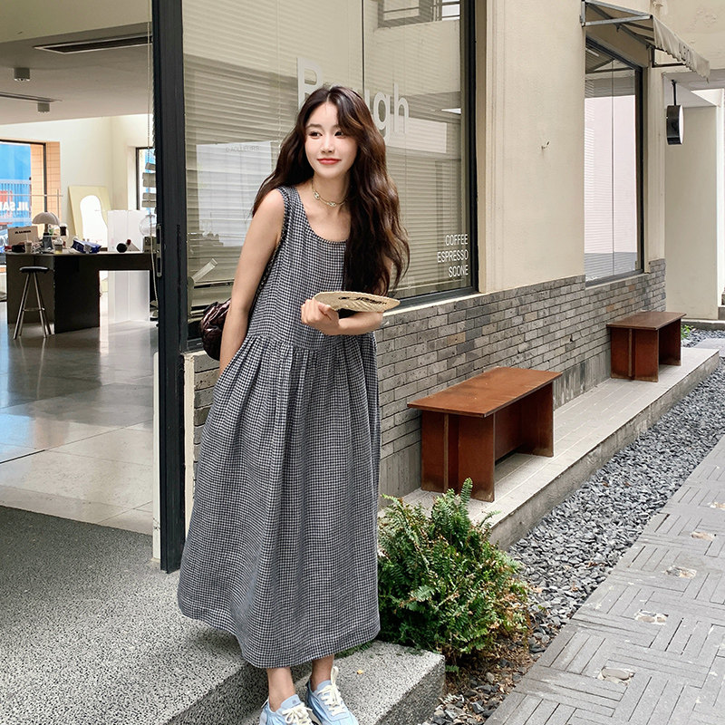 【新款】棉格子背心连衣裙女2B175-8298-P125控188,女装连衣裙,浙宝229