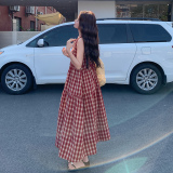 【大货已出】夏天红格子连衣裙2B175-8495-P125控188，女装连衣裙，浙宝229