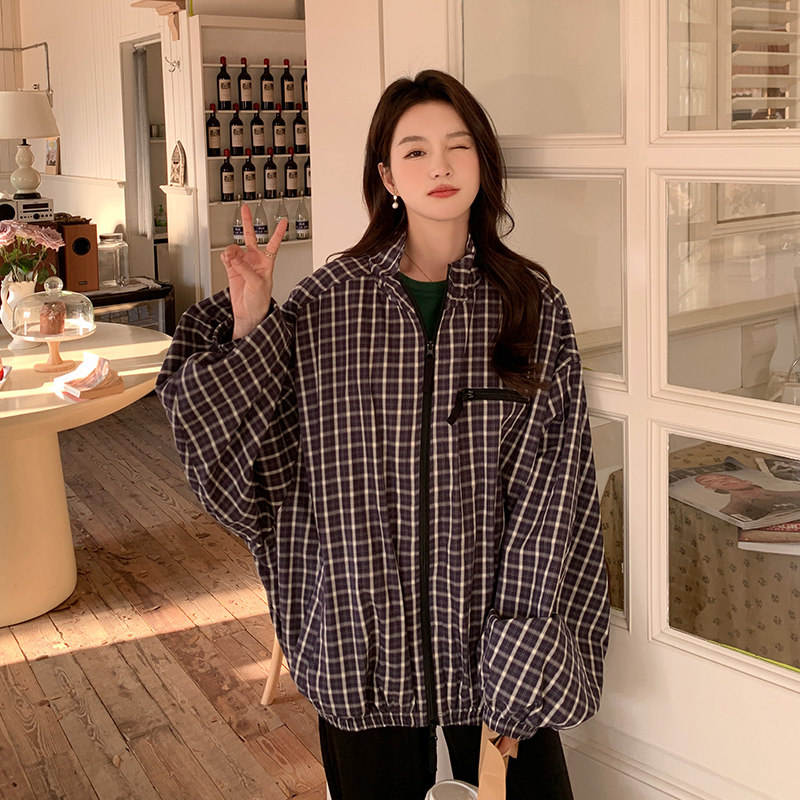 【新款】23年春OVERSIZE格子小外套夹克女229-8208-P135控188,女装短外套,浙宝229