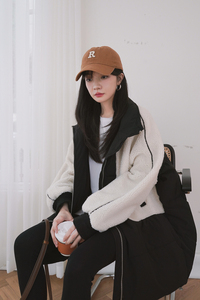 大货已出 羊羔毛拼接衣女229-8163-P185控268图片