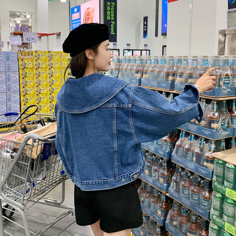 【大货已出】海军领牛仔短外套女2B175-8238-P145控208,女装短外套,浙宝229