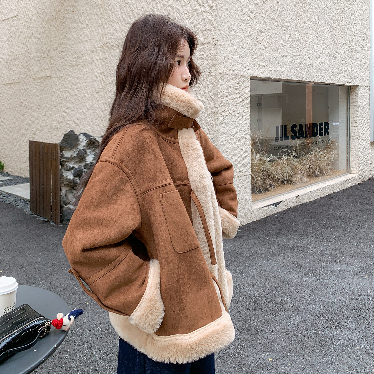 【现货】25年皮毛一体229-8472-P205控298,女装短外套,浙宝229