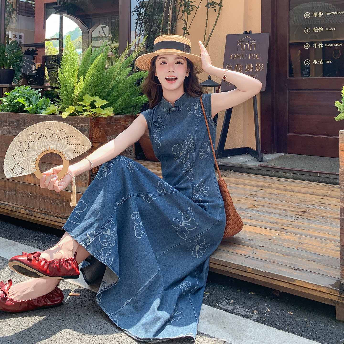 【大货已出】新中式风牛仔裙2B175-8501P155控248，女装连衣裙，浙宝229