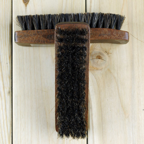 纯实木鞋刷纯马鬃马毛皮鞋清洁