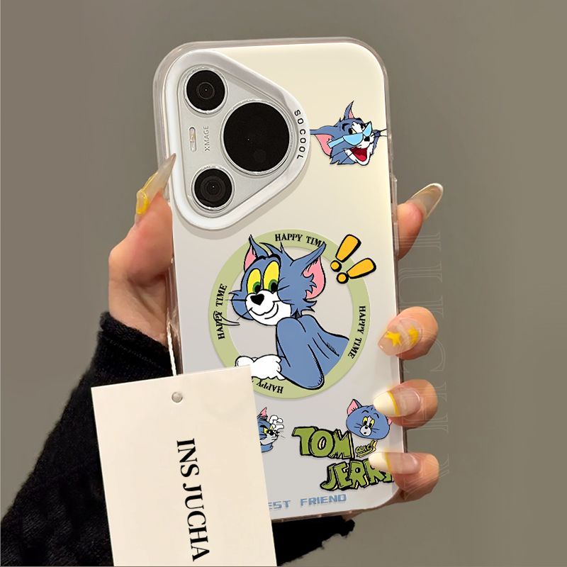 适用华为pura70手机壳高级感HUAWEIp60pro设计感卡通新款可爱汤米